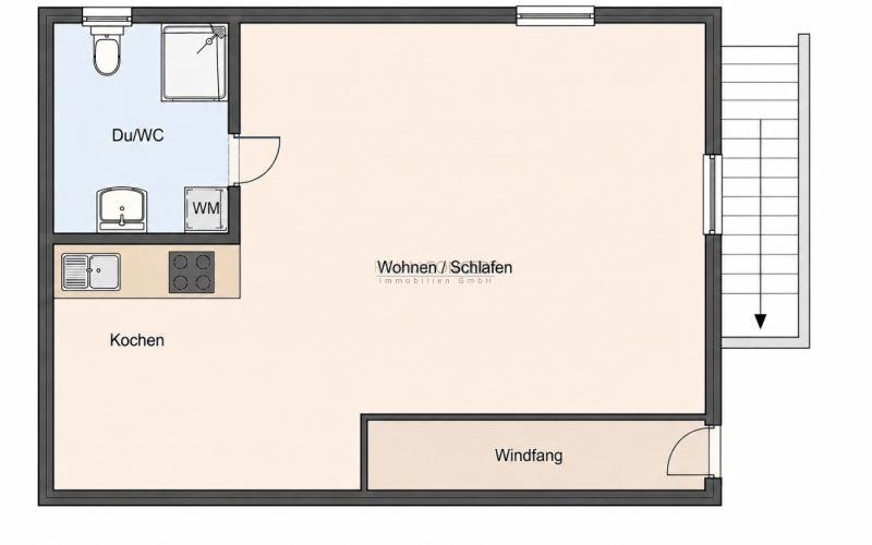 Einligerwohnung Visualisierung